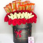Romantic Love Box with Red Roses and Reese’s