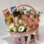 Cute Flowers & Chocolate Basket