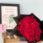Love Package – 50 Roses with Missing You Plaque